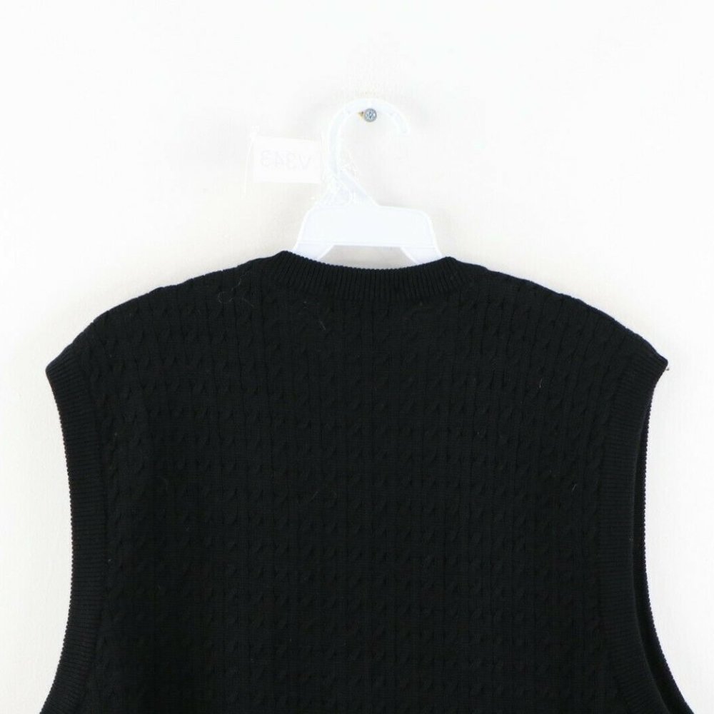 Vintage Rockabilly Wool Cardigan Sweater Vest - Picture 6 of 7